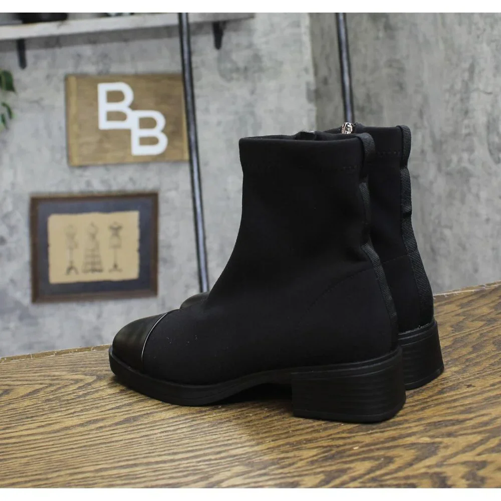 NWT Aerosoles Womens DIMMI Ankle Bootie DIMMI Black Stretch Fabric 6M - Picture 9 of 14